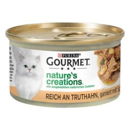 24x85g Gourmet Nature's Creations Mini bouchées dinde, épinards - Sachet pour chat