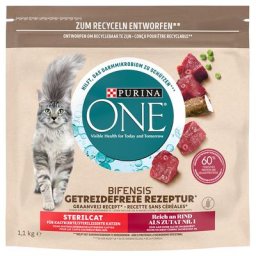 PURINA ONE Sans céréales Chat stérilisé bœuf - 1,1 kg