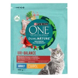 PURINA ONE Dual Nature Adulte poulet, cranberry pour chat - 2 x 650 g