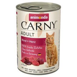 24x400g Adult bœuf, cœur Animonda Carny - Pâtée pour chat