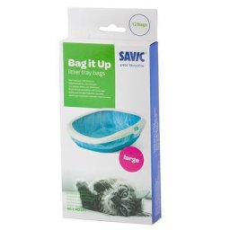 3x12 sacs Bag it Up Large Savic - Litière pour Chat