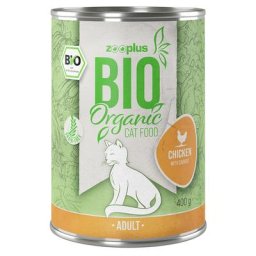 1x400g zooplus Bio, carottes poulet - Pâtée pour chat