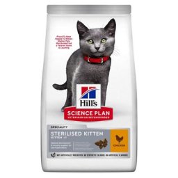 1,5kg Sterilised Kitten poulet Hill's Science Plan - Croquettes pour chat
