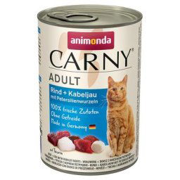 12x400g Adult bœuf, cabillaud, racine de persil Animonda Carny - Pâtée pour chat