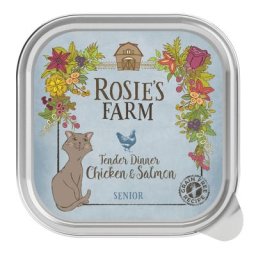 32x100g Senior poulet, saumon Rosie's Farm - Pâtée pour chat