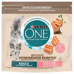 PURINA ONE Sans céréales Adult saumon pour chat - 1,1 kg