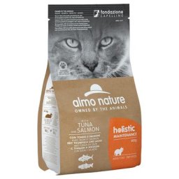 400g Almo Nature Holistic Maintenance thon, saumon - Croquettes pour chat