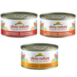 24x70g au poulet crevettes cuisse potiron Almo Nature Legend - Sachets et Boîtes pour Chat