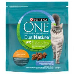 PURINA ONE Dual Nature Adulte poulet, spiruline pour chat - 2 x 650 g