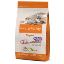 7kg Nature's Variety Original No Grain Sterilised dinde - Croquettes pour chat