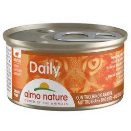 6x85g bouchées à la dinde et au canard Almo Nature Daily Menu - Nourriture pour Chat