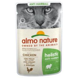 24x70g Anti Hairball poulet Almo Nature Holistic - Pâtée pour chat