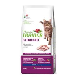 10 kg Natural Trainer Sterilised White Meat nourriture pour chat dry