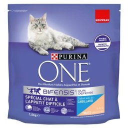 4x1,5kg Spécial chat à l'appétit difficile cabillaud, truite Purina One - Croquettes pour chat