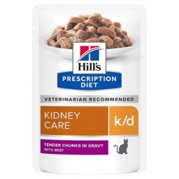 12x85g bœuf k/d Kidney Care pour chat Hill's Prescription Diet