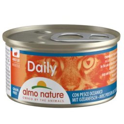 6x85g mousse au poisson de l'océan Almo Nature Daily Menu - Nourriture pour Chat