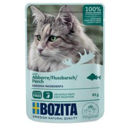 24x85g Bozita Bouchées en gelée perche commune - Pâtée pour chat