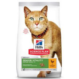 7kg Hill's Science Plan Mature Adult Senior Vitality poulet, riz - Croquettes pour chat