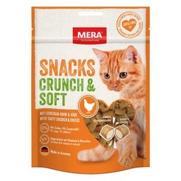 2x200g MERA Crunch & Soft poulet, fromage - Friandises pour chat