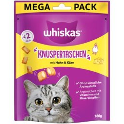 2x180g Whiskas Les Irrésistibles poulet, fromage - Friandises pour chat