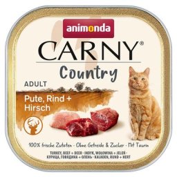 32x100g Country Adult dinde, bœuf, cerf Animonda Carny - Pâtée pour chat