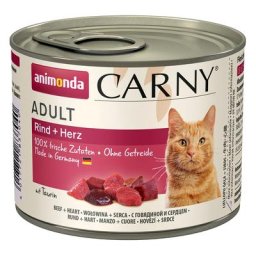 12x200g Adult bœuf, cœur Animonda Carny - Pâtée pour chat