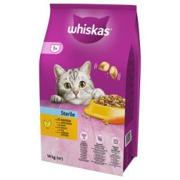 14kg Sterile poulet Whiskas 1+ - Croquettes pour Chat