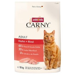10kg Animonda Carny Adult poulet, bœuf - Croquettes pour chat