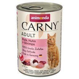 24x400g Adult dinde, poulet, crevettes Animonda Carny - Pâtée pour chat