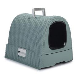 Maison de toilette Curver bleu gris - pour chat