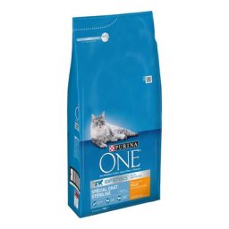 2x6kg Chat stérilisé poulet blé PURINA ONE - Croquettes pour chat