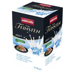 36x100g Adult Milkies en sauce lapin à la crème Animonda Vom Feinsten - Pâtée pour chat
