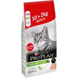 10kg Sterilised riches en saumon PRO PLAN PURINA Croquettes pour chat + 2 kg offerts !