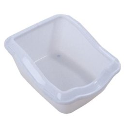 Bac à litière avec rebord Cleany Cat blanc - Bac à litière pour chat