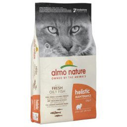 2x12kg Adult Poisson gras/Riz Holistic Almo Nature Croquettes pour chat