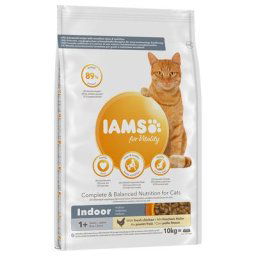 2x10kg Iams Adult Indoor poulet - Croquettes pour chat