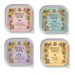 16x100g Adult lot mixte (4 saveurs) Rosie's Farm - Pâtée pour chat