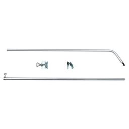 Fixation pour balustrade pour filet de protection, avec barre télescopique - pour chat