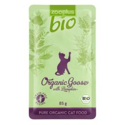 48x85g Sachets zooplus bio oie, potiron - Pâtée pour chat