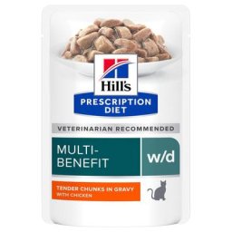 24x85g w/d poulet Hill's Prescription Diet - Pâtée pour chat