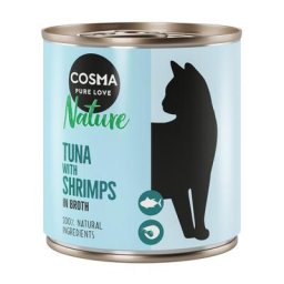 6x280g Cosma Nature thon, crevettes - Pâtée pour chat