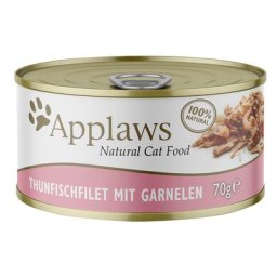 24x70g filet de thon & crevettes Applaws - Nourriture pour Chat