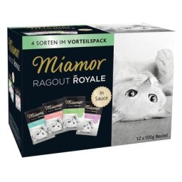 12x100 g Ragoût Royal 4 saveurs en sauce Miamor Nourriture pour chat