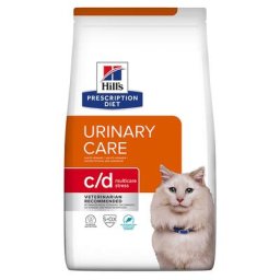 8kg c/d Multicare Stress Urinary Care poisson Hill's Prescription Diet - Croquettes pour chat