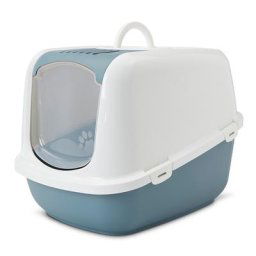 Maison de toilette Savic Nestor XXL bleu-gris/ blanc - pour chat