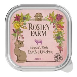 32x100g Adult agneau, poulet Rosie's Farm - Pâtée pour chat