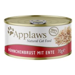 6x70g poulet, canard Applaws - Nourriture pour Chat