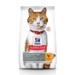 1,5kg Young Adult Sterilised poulet Hill's Science Plan - Croquettes pour chat