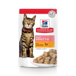 12x85g Adult Light poulet Hill's Science Plan - Nourriture pour Chat