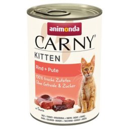 12x400g Animonda Carny Kitten bœuf et dinde - Pâtée pour chat